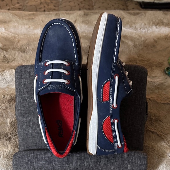 Ryka Navy and Red Women's Moccasins - Picture 1 of 3